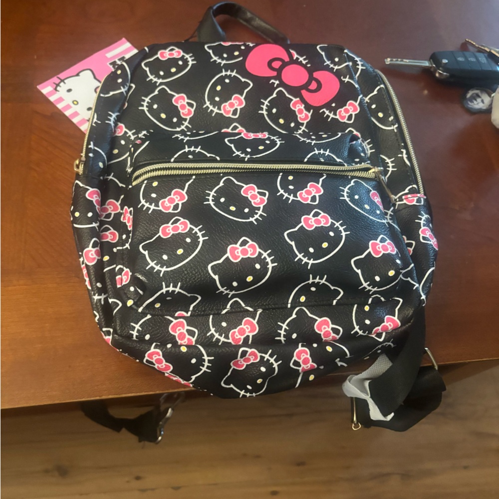 Hello kitty mini black backpack nwt